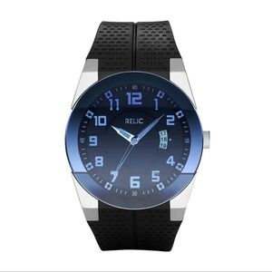 Mens RELIC by Fossil Jake Beveled Blue Dial Watch